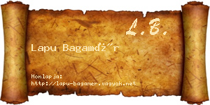 Lapu Bagamér névjegykártya